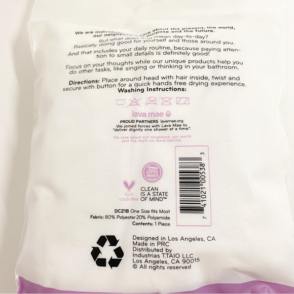 Daily Concepts White Hair Wrap Towel - Picture 4 of 4